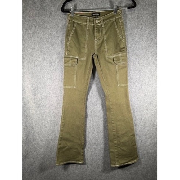 True Religion  Women's Size 24 Cargo Pants Olive Green Bootcut Y2K STREETWEAR - Picture 1 of 9